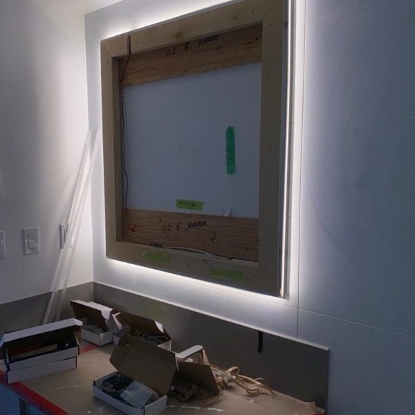 LED Strip Aroud Bathroom Mirror